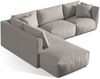 Micadoni Modulares Ecksofa Chris 4-Sitzer Links Strukturierter Stoff Natur Bild 3
