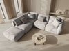 Micadoni Modulares Ecksofa Chris 4-Sitzer Links Strukturierter Stoff Natur Bild 5