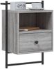 vidaXL Wand-Nachttische 2 Stk. Grau Sonoma 40x30x61 cm Holzwerkstoff 833440 Bild 3