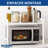 DanDiBo Verstellbares Mikrowellenregal Weiß 2 Stufig 40-64 cm Mikrowellen Regal 96683 Stehend Mikrowellenständer Küchenregal Bild 5