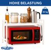 DanDiBo Verstellbares Mikrowellenregal Weiß 2 Stufig 40-64 cm Mikrowellen Regal 96683 Stehend Mikrowellenständer Küchenregal Bild 4