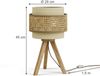 Tischlampe Morten Creme 26 x 45 cm mit Standfuß Vicco Bild 3