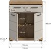 Hochschrank >Scout< in Evoak Oak / Kaschmir - 74x88x31cm (BxHxT) Bild 4