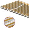 vidaXL Automatische Markise mit LED Windsensor 400x300 cm Gelb/Weiß 3068913 Bild 5