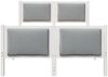 vidaXL Bettrahmen mit Kopfteil Hellgrau 120 x 190 cm Stoff 878348 Bild 5