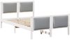 vidaXL Bettrahmen mit Kopfteil Hellgrau 120 x 190 cm Stoff 878348 Bild 3