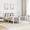vidaXL Bettrahmen mit Kopfteil Hellgrau 120 x 190 cm Stoff 878348 Bild 4
