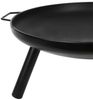 BURI Feuerschale 59cm rund aus Metall | Feuerstelle mit 2 Griffen & 3 stabilen Füßen | Feuerkorb Grillschale Pflanzschale für Garten Terrasse Balkon Outdoor Bild 5