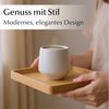 MiaMio Espressotasse Luxe ohne Henkel, 90 ml, Classic Pastel Grau, 4-tlg, Keramik, Ristretto & Doppio, dickwandig, modern Bild 2