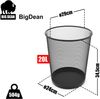 BigDean 4 Stück Papierkorb Mülleimer schwarz 20L Draht - Mülleimer Büro - hochwertiger Papiereimer für Zuhause & Büro Bild 3
