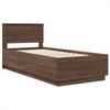 vidaXL Bettrahmen mit Kopfteil Brauneiche 70 x 190 cm Holzwerkstoff 3408221 Bild 4