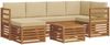 vidaXL Ecksofa Set mit Kissen 7 pcs Natur und Beige 3375113 Bild 2