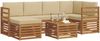 vidaXL Ecksofa Set mit Kissen 7 pcs Natur und Beige 3375113 Bild 3