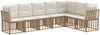 vidaXL Outdoor-Sofagarnitur Natur Polyester 3437480 Bild 2