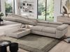 Mks Möbel 'Pedro L-Form' Ecksofa mit Schlaffunktion, verstellbaren Kopfstützen & Bettkasten, Beige, Stoff, mit Topper, links Bild 4