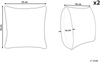 Kissen 2er Set Geometrisches Muster SALIZAR Baumwolle 45 x 45 cm Schwarz Bild 2