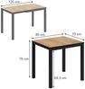 Esstisch Granny Eiche/Anthrazit 120 x 70 cm ausziehbar Vicco Bild 3