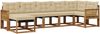 vidaXL Outdoor-Sofagarnitur mit Kissen 7 pcs Natur und Beige 3382101 Bild 2