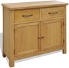 Sideboard, Kommode 90x33,5x83 cm Massivholz Eiche j716p Bild 2