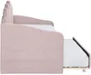 Vente-unique - ELUSIA Bett SamtStoff Puderrosa - B 100 cm x H 116,5 cm x L 204 cm Bild 5