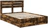 vidaXL Bettrahmen Geräucherte Eiche 150 x 200 cm Ingenieurs Holz 3411497 Bild 4