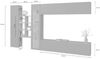 Dmora Ausgestattete Wand Alessano, 4-türiges TV-Ständer-Wohnzimmerset, Mehrzweck-Wohnzimmermöbel mit Vitrine und LED-Licht, 100 % Made in Italy, 280 x 30 x 180 cm, Anthrazit und Ahorn, Bild 3