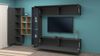 Dmora Ausgestattete Wand Alessano, 4-türiges TV-Ständer-Wohnzimmerset, Mehrzweck-Wohnzimmermöbel mit Vitrine und LED-Licht, 100 % Made in Italy, 280 x 30 x 180 cm, Anthrazit und Ahorn, Bild 5
