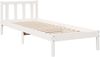 vidaXL Massivholzbett Extra Lang ohne Matratze Weiß 80x210 Kiefernholz 852429 Bild 3