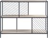 Konsolentisch Övertorneå 100x30x75 cm Schwarz/Eiche [en. casa] Bild 5