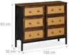 Relaxdays Kommode mit 6 Schubladen in Rattan-Optik Bild 5