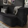 Sofa Lille Schwarz 190 cm mit Schlaffunktion Vitalispa Bild 5