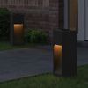 vidaXL Solar LED Wegeleuchte 2 pcs Schwarz Kalt gewalzter Stahl 879709 Bild 3