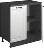 Küchenschrank für Dachschrägen R-Line Weiß Landhaus 80 cm ohne Schräge mit 2 Türen Vicco Bild 4