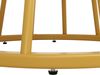 Runder Esstisch H 76 x T 100 x B 100 cm, MDF-Tischplatte in Marmoroptik, Metallgestell in Gold mit Ablage，Weiß und Golden Bild 5
