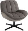 CARO-Möbel Sessel TINOS, Loungesessel drehbarer Polstersessel mit Velour Stoffbezug dunkelgrau Bild 5