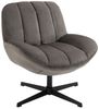 CARO-Möbel Sessel TINOS, Loungesessel drehbarer Polstersessel mit Velour Stoffbezug dunkelgrau Bild 4