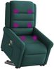 vidaXL Massagesessel mit Aufstehhilfe Dunkelgrün Stoff 3303330 Bild 2