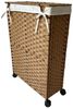 HTI-Living Wäschekorb Wäschesammler 40 Liter Briena Natur (Stück, 1 St, 1 Wäschesammler), Wäschekorb Polyrattan auf Rollen Bild 3