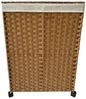 HTI-Living Wäschekorb Wäschesammler 40 Liter Briena Natur (Stück, 1 St, 1 Wäschesammler), Wäschekorb Polyrattan auf Rollen Bild 2