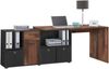 Schreibtisch >LEXO/LEX< in Old Style dunkel-Matera - 135,7x74,2x135,7cm (BxHxT) Bild 2