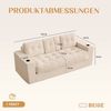 LITBIRD Sofa Bodensofa 3-Sitzer 190 cm, modulares Kordstoff Sofa mit Rückenlehne, 1 Teile, Jugend- & Studentensofa, bequemes Relax Sofa Bild 2