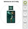 Zelda Bettwäsche Set 135x200 80x80 aus 100% Baumwolle mit Reißverschluss grünes Motiv Tears of the Kingdom Bild 4