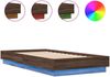 vidaXL Bettgestell mit LED Braun Eiche 75x190 cm 839552 Bild 2