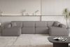 Wohnlandschaft Sofa U-Form CELES PREMIUM in Stoff Scala Taupe Bild 1