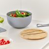 ZELLER 25674 Salatschüssel-Set 4-tlg, Bambus/Kunststoff, grau, ca. Ø 23,5 x 12,5 cm Bild 5