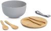 ZELLER 25674 Salatschüssel-Set 4-tlg, Bambus/Kunststoff, grau, ca. Ø 23,5 x 12,5 cm Bild 2