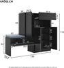 Schuhschrank mit Sitzbank, Soft-Close & verstellbaren Fächern, 130 x 35 x 110 cm, Schwarz Bild 3