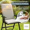 LILENO HOME Gartenstuhl Auflagen [1er Set - Hochlehner] in Grau - bequeme Liegen als Sitzauflagen für Gartenmöbel - Stuhlkissen für Gartenstühle und Klappstühle MIA Bild 3