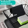 Mikrofasertuch Schwarz 4er Set 30x30cm Barista Spültücher Fusselfrei Waschbar Bild 3