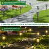 Quntis Gartenleuchte 6/12 Stück Solarleuchte mit Erdspieß, Gartenlampe für Garten, Terasse, LED fest integriert, Warmweiß, mit Gartenstrahler für Weihnachten Deko Bild 2